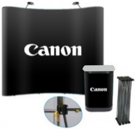 1304EBW - with grey table top Large exhibition display unit - Image 1