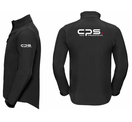 CPS Softshell Jacket Black (back & side) CPS Softshell Jacket Black - Image 1