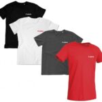 Crew neck T-shirt for men (Red Canon Logo)