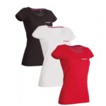 Crew neck T-shirt for Women (Red Canon Logo)