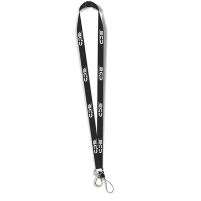 black smyczka cps CPS Black Lanyard with safety clip - Image 1
