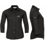 Black/White 3/4 Sleeve Shirt Female