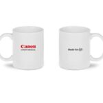 Ceramic cylindrical WHITE mug